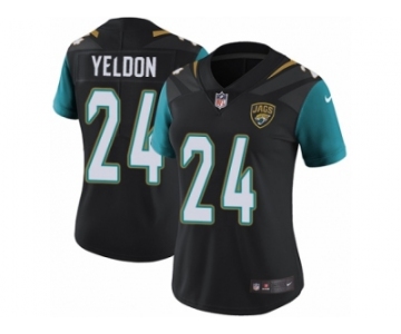 Women's Nike Jacksonville Jaguars #24 T.J. Yeldon Vapor Untouchable Limited Black Alternate NFL Jersey