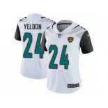 Women's Nike Jacksonville Jaguars #24 T.J. Yeldon White Vapor Untouchable Limited Player NFL Jersey