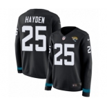 Women's Nike Jacksonville Jaguars #25 D.J. Hayden Limited Black Therma Long Sleeve NFL Jersey