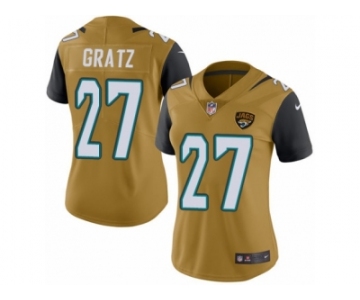 Women's Nike Jacksonville Jaguars #27 Dwayne Gratz Limited Gold Rush NFL Jersey