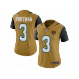 Women's Nike Jacksonville Jaguars #3 Brad Nortman Limited Gold Rush NFL Jersey