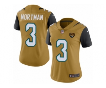 Women's Nike Jacksonville Jaguars #3 Brad Nortman Limited Gold Rush NFL Jersey