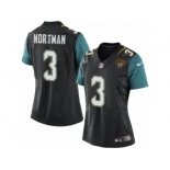 Women's Nike Jacksonville Jaguars #3 Brad Nortman Teal Black Team Color NFL Jersey