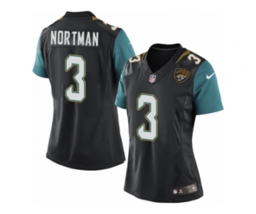 Women's Nike Jacksonville Jaguars #3 Brad Nortman Teal Black Team Color NFL Jersey