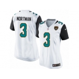 Women's Nike Jacksonville Jaguars #3 Brad Nortman Teal White Team Color NFL Jersey