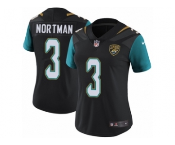 Women's Nike Jacksonville Jaguars #3 Brad Nortman Vapor Untouchable Limited Black Alternate NFL Jersey