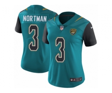 Women's Nike Jacksonville Jaguars #3 Brad Nortman Vapor Untouchable Limited Teal Green Team Color NFL Jersey