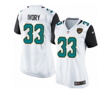 Women's Nike Jacksonville Jaguars #33 Chris Ivory Teal White Team Color NFL Jersey