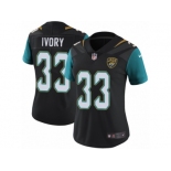 Women's Nike Jacksonville Jaguars #33 Chris Ivory Vapor Untouchable Limited Black Alternate NFL Jersey