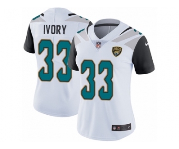 Women's Nike Jacksonville Jaguars #33 Chris Ivory White Vapor Untouchable Limited Player NFL Jersey