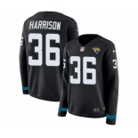 Women's Nike Jacksonville Jaguars #36 Ronnie Harrison Limited Black Therma Long Sleeve NFL Jersey