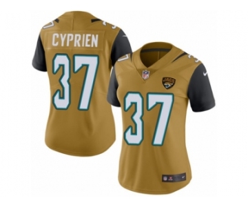 Women's Nike Jacksonville Jaguars #37 John Cyprien Limited Gold Rush NFL Jersey