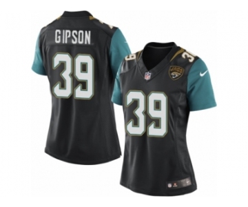 Women's Nike Jacksonville Jaguars #39 Tashaun Gipson Limited Black Alternate NFL Jersey