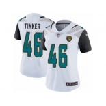 Women's Nike Jacksonville Jaguars #46 Carson Tinker White Vapor Untouchable Limited Player NFL Jersey