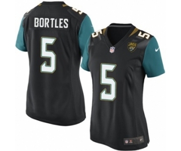 Women's Nike Jacksonville Jaguars #5 Blake Bortles Game Black Alternate NFL Jersey