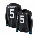 Women's Nike Jacksonville Jaguars #5 Blake Bortles Limited Black Therma Long Sleeve NFL Jersey