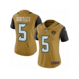 Women's Nike Jacksonville Jaguars #5 Blake Bortles Limited Gold Rush NFL Jersey