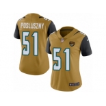 Women's Nike Jacksonville Jaguars #51 Paul Posluszny Limited Gold Rush NFL Jersey