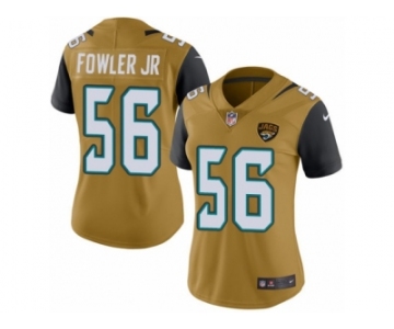 Women's Nike Jacksonville Jaguars #56 Dante Fowler Jr Limited Gold Rush NFL Jersey