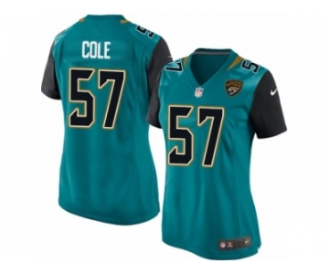 Women's Nike Jacksonville Jaguars #57 Audie Cole Game Teal Green Team Color NFL Jersey