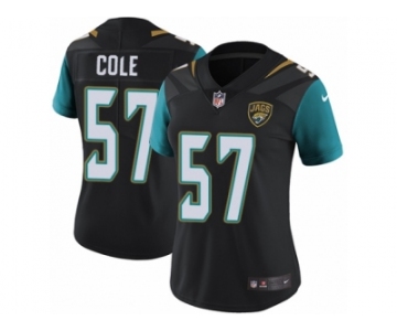 Women's Nike Jacksonville Jaguars #57 Audie Cole Vapor Untouchable Limited Black Alternate NFL Jersey