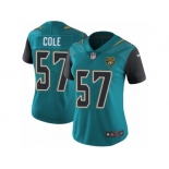 Women's Nike Jacksonville Jaguars #57 Audie Cole Vapor Untouchable Limited Teal Green Team Color NFL Jersey