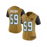 Women's Nike Jacksonville Jaguars #59 Arthur Brown Limited Gold Rush NFL Jersey