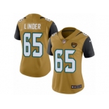 Women's Nike Jacksonville Jaguars #65 Brandon Linder Limited Gold Rush NFL Jersey