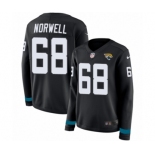 Women's Nike Jacksonville Jaguars #68 Andrew Norwell Limited Black Therma Long Sleeve NFL Jersey