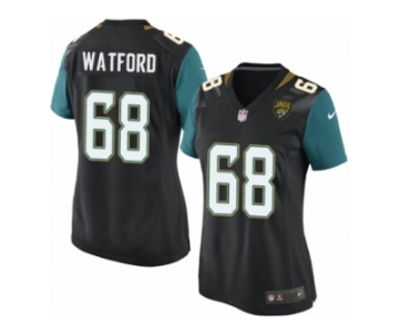 Women's Nike Jacksonville Jaguars #68 Earl Watford Game Black Alternate NFL Jersey