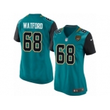 Women's Nike Jacksonville Jaguars #68 Earl Watford Game Teal Green Team Color NFL Jersey