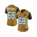 Women's Nike Jacksonville Jaguars #68 Earl Watford Limited Gold Rush NFL Jersey