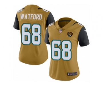 Women's Nike Jacksonville Jaguars #68 Earl Watford Limited Gold Rush NFL Jersey