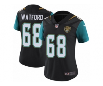 Women's Nike Jacksonville Jaguars #68 Earl Watford Vapor Untouchable Limited Black Alternate NFL Jersey