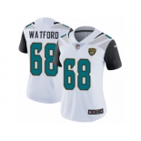 Women's Nike Jacksonville Jaguars #68 Earl Watford White Vapor Untouchable Limited Player NFL Jersey