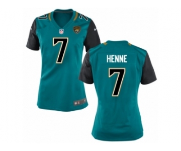 Women's Nike Jacksonville Jaguars #7 Chad Henne Game Teal Green NFL Jersey