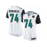 Women's Nike Jacksonville Jaguars #74 Mackenzy Bernadeau Limited White NFL Jersey