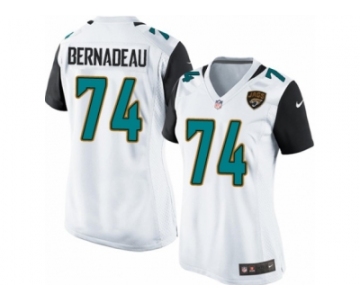 Women's Nike Jacksonville Jaguars #74 Mackenzy Bernadeau Limited White NFL Jersey