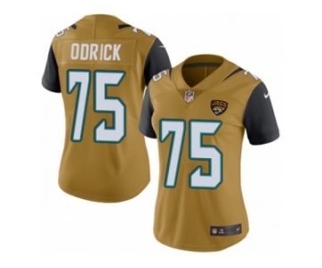 Women's Nike Jacksonville Jaguars #75 Jared Odrick Limited Gold Rush NFL Jersey