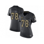 Women's Nike Jacksonville Jaguars #78 Jermey Parnell Limited Black 2016 Salute to Service NFL Jersey