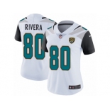 Women's Nike Jacksonville Jaguars #80 Mychal Rivera White Vapor Untouchable Limited Player NFL Jersey