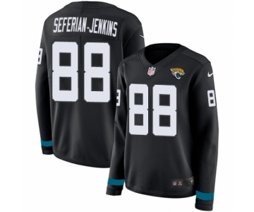 Women's Nike Jacksonville Jaguars #88 Austin Seferian-Jenkins Limited Black Therma Long Sleeve NFL Jersey