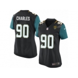 Women's Nike Jacksonville Jaguars #90 Stefan Charles Game Black Alternate NFL Jersey