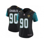 Women's Nike Jacksonville Jaguars #90 Stefan Charles Vapor Untouchable Limited Black Alternate NFL Jersey