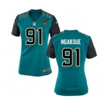 Women's Nike Jacksonville Jaguars #91 YAnnick Ngakoue Teal Green Team Color NFL Jersey