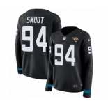 Women's Nike Jacksonville Jaguars #94 Dawuane Smoot Limited Black Therma Long Sleeve NFL Jersey