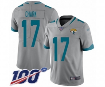 Youth Jacksonville Jaguars #17 DJ Chark Silver Inverted Legend Limited 100th Season Football Jersey