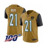 Youth Jacksonville Jaguars #21 A.J. Bouye Limited Gold Rush Vapor Untouchable 100th Season Football Jersey