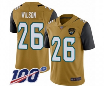 Youth Jacksonville Jaguars #26 Jarrod Wilson Limited Gold Rush Vapor Untouchable 100th Season Football Jersey