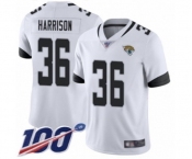 Youth Jacksonville Jaguars #36 Ronnie Harrison White Vapor Untouchable Limited Player 100th Season Football Jersey